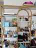 萊菀妲化妝品展示柜樣品產(chǎn)品陳列柜美容院商品展示架物品擺放置物鐵架子 160【金架+白板】不帶柜 曬單實拍圖