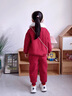 A 21 FUNB童裝女童套裝春秋2小女孩1-3歲三件套4冬裝女寶寶冬季兒童衣服女5 童裝寬松衛(wèi)衣酒紅色加絨款兩件套 100 適合身高85-95cm 年齡2歲多 曬單實(shí)拍圖