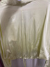 edition短款綁帶襯衫女新款法式緞面垂感襯衣嫩黃色長(zhǎng)袖 嫩黃色 S/160 曬單實(shí)拍圖