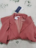 皮爾卡丹（pierre cardin）小西裝外套女短款小個(gè)子上衣春秋修身時(shí)尚西服 粉色 M 【建議95-105斤】 曬單實(shí)拍圖
