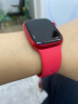 Apple/苹果 Watch Series 8 智能手表GPS+蜂窝款41毫米红色铝金属表壳红色运动型表带 S8 MNJ33CH/A 实拍图