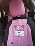 布蘭特新款仿亞麻布藝汽車(chē)坐墊四季通用全包座套座墊刺繡卡通公仔可愛(ài)萌 全麻卡通-公主粉-標準版 五座全套-留言車(chē)型 曬單實(shí)拍圖