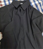 西域駱駝（VANCAMEL）短袖襯衫男夏季港風(fēng)帥氣男士寬松外套百搭休閑男裝襯衣 黑色 4XL 曬單實(shí)拍圖