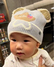 圖涂丫2歲寶寶嬰兒帽子秋冬季1歲棉針織護(hù)耳帽兒童保暖毛線帽防風(fēng)0-4歲 水灰（純棉內(nèi)襯） （帽子+圍脖）小碼0-15個(gè)月 曬單實(shí)拍圖