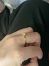 喜鉆六爪老友黃金戒指女999足金鑲鉆訂婚結婚鉆戒新年禮物店鋪有售 金重約2.7g+鉆石26分IJ色 12號圈 曬單實(shí)拍圖