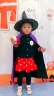 sanlebaby万圣节服装儿童面具女巫披风道具男孩女孩cosplay女童幼儿园演出 紫色女巫披风+帽子+扫把 实拍图