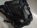 PLOVER真皮雙肩包女2025新款韓版百搭時(shí)尚軟皮包包大容量牛皮兩用背包潮 黑色 曬單實(shí)拍圖