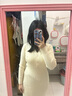 妙奕嘉長袖針織連衣裙女裙子秋冬季衣服女裝長裙新品爆款2024新款高級感 v領(lǐng)紐扣針織長袖連衣裙【米杏】 均碼 【建議75-115斤】 曬單實(shí)拍圖