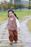 幼歌（YOUGE） 嬰幼兒可愛(ài)熊熊毛絨繡花外套\毛衣細(xì)膩柔軟防風(fēng)套裝潮 淺咖色 馬甲 90 cm 曬單實(shí)拍圖