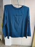 F1MAJE1T高端設計師品牌 長(cháng)袖T恤女棉寬松2025新款春秋外穿上衣薄款打底衫 藍色 2XL 【建議體重120-130斤】 曬單實(shí)拍圖