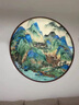 禮御友嘉蘇繡成品掛畫(huà)純手工刺繡精品千里江山圖客廳玄關(guān)裝飾掛畫(huà)圓形掛畫(huà) 千里江山(直徑60cm) 曬單實(shí)拍圖