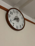 北极星（POLARIS）挂钟客厅新中式实木钟简约创意时钟石英钟表 9061花 实拍图