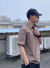 逐夢(mèng)顏工裝polo領(lǐng)短袖t恤男美式復古潮流個(gè)性寬松T恤大碼日系潮牌上衣服 棕色 XL 曬單實(shí)拍圖