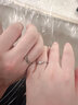 VIGG青絲情侶戒指一對(duì)男女銀對(duì)戒素圈求婚生日七夕情人節(jié)禮物送男女友 青絲情侶對(duì)戒（精美禮盒） 曬單實(shí)拍圖