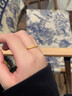 老福黃金黃金戒指女足金紫荊花浮雕指環(huán)送女友送老婆生日禮物情人節(jié)禮物 半環(huán)紋戒指(約0.5g)#13圈號(hào) 曬單實(shí)拍圖