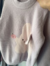 戴維貝拉（DAVE＆BELLA）雪尼爾半邊絨兒童毛衣女童上衣寶寶衣服男童套頭衫秋冬新款童裝 小兔子【現貨】 140 cm（建議身高130-140cm） 曬單實(shí)拍圖