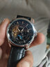 靈豚鏤空手表 男 自動(dòng)機械表 生活防水 牛皮表帶夜光 男士手表 皮帶條丁黑面 曬單實(shí)拍圖