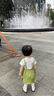 mlgt kids童裝女童連衣裙夏季新款兒童公主裙女孩洋氣假兩件背帶裙子 白底花 80cm 曬單實(shí)拍圖