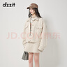 DZZIT地素牛仔外套春秋新款滿(mǎn)印提花寬松版型設計感小眾女 淺黃色 XS 曬單實(shí)拍圖