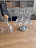 千尋雅志輕奢水晶玻璃方杯紅酒杯套裝高級感高檔家用醒酒器葡萄酒高腳杯 帶球醒酒器+杯架+6只方杯 460ml 曬單實(shí)拍圖