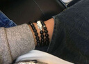 COISE貔貅手鏈男士黑曜石手串潮流時(shí)尚飾品多層珠子手鏈送男朋友 貔貅手串黑曜石多層男士手鏈 曬單實(shí)拍圖