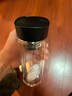 膳魔師（THERMOS）玻璃杯雙層泡茶杯茶水分離杯子男士女士辦公室水杯300ml TCGB-300 黑色 300ml 曬單實(shí)拍圖