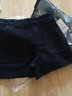 瑤益休閑褲女2025夏季新款高腰工裝褲闊腿褲4分寬松腰帶a字短褲子外穿 黑色 XL 曬單實(shí)拍圖