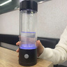 翰德思（HCNTES）富氫水杯小分子水素水杯弱堿性電解高濃度制氫水杯戶外便攜玻璃杯 黑色【豪華禮盒】 350ml 曬單實拍圖