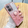 羅璐鷗vivo Y77E手機(jī)殼女款軟殼硅膠殼vivoy77e外殼支架全包防摔保護(hù)套女士水鉆花朵漸變閃粉電鍍保護(hù)殼 【漸變玫瑰金】+指環(huán)支架+全屏鋼化膜 vivo Y77E 曬單實(shí)拍圖