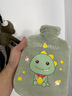 兜市精選 熱水袋注水加厚暖水袋大號充水暖寶寶學(xué)生暖手寶暖腳熱敷暖肚子 綠色小恐龍1000毫升 曬單實(shí)拍圖