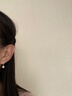 喜鉆生日禮物PT950鉑金鉆石耳飾女人花鉆石耳環(huán)求婚結(jié)婚 曬單實(shí)拍圖