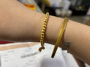 明牌珠寶生日禮物  古法黃金素圈手鐲足金平安無(wú)事鐲女AFI0181工費900 平安無(wú)事鐲 5.8直徑 約15.54克 曬單實(shí)拍圖