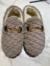 速狐全包跟棉拖鞋女秋冬季保暖加絨防滑豆豆鞋冬季棉鞋女外穿毛毛鞋女 卡其升級版 37 偏小請加大一碼拍 曬單實(shí)拍圖