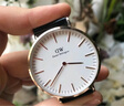 丹尼爾惠靈頓（DanielWellington）dw手表男 簡約石英男士手表時尚歐美腕表 七夕情人節(jié)禮物送男友 情侶對表男40/女36-DW007/DW036 曬單實拍圖