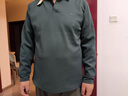 羅蒙（ROMON）高端短袖t恤男夏季抗皺polo衫免燙無(wú)痕翻領(lǐng)中青年薄款冰絲體恤 2212藏青【長(cháng)柚T恤】 XL 175 建議135-150斤 曬單實(shí)拍圖