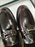 啄木鳥(niǎo)一腳蹬真皮樂(lè )福鞋套腳牛皮男士透氣皮鞋商務(wù)休閑鞋亮皮發(fā)型師男鞋 棕色 39 曬單實(shí)拍圖
