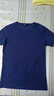 軒峻男士緊身T恤短袖修身健身半袖棉夏季圓領(lǐng)運動(dòng)彈力打底衫收緊袖口 寶藍色 L --125斤左右 曬單實(shí)拍圖