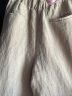 无印良品 MUJI 女式  法国亚麻 直筒裤 裤子长裤休闲裤宽版裤阔腿裤亚麻裤 原色 M(160/66A) 实拍图