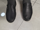 沙馳（SATCHI）男鞋2025新品鹿皮商務(wù)休閑皮鞋套腳一腳蹬輕便舒適彈軟樂(lè )福鞋男 黑色 43 曬單實(shí)拍圖