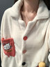 另約珊瑚絨保暖睡衣女士2024秋冬季加絨加厚甜美大碼家居服法蘭絨套裝 A7501 房子卡通貓 L 曬單實(shí)拍圖