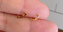 百泰首飾（BATAR JEWELLERY）生日禮物黃金耳飾女999足金小微笑小耳釘笑臉金養(yǎng)耳棒耳飾 小微笑耳釘【約0.4g-0.45g】 曬單實(shí)拍圖