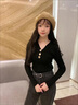 半繪秋冬針織大碼新款韓版修身毛衣女長(zhǎng)袖內(nèi)搭針織衫打底衫女薄款上衣 黑色 S 【建議75斤90斤】 曬單實(shí)拍圖
