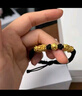 中國(guó)黃金（CHINA GOLD）黃金貔貅手鏈男足金招財(cái)轉(zhuǎn)運(yùn)珠手繩七夕情人節(jié)禮物送爸爸男友 招財(cái)貔貅【小號(hào)-8mm金錢(qián)珠】約1.6g 曬單實(shí)拍圖