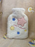 右客簡(jiǎn)約星星毛絨捂腳熱水袋注水暖手寶暖肚子暖水袋可拆洗防爆灌水袋 白色星星熱水袋 曬單實(shí)拍圖
