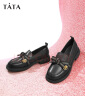 他她（TATA）通勤百搭乐福鞋春季新款方跟小皮鞋女单鞋WCPA1AA3 黑色 37 实拍图