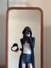 馬迪安冰絲時尚防曬衣女夏季2024新款修身長款防紫外線寬松防曬服外套衫 黑色 (可拆大帽檐) M 【建議80-100斤】 曬單實(shí)拍圖