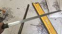 古羽環(huán)首刀花紋鋼高硬度龍泉市長(cháng)短刀唐橫刀大漢寶刀擺件套刀劍未開(kāi)刃 切刃長(cháng)款 曬單實(shí)拍圖