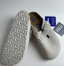 BIRKENSTOCK勃肯德國(guó)進(jìn)口女款牛皮絨面革軟底軟木Boston包頭拖鞋 白色/復(fù)古白窄版1027693 37 曬單實(shí)拍圖