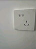 西門(mén)子（SIEMENS）開(kāi)關(guān)插座面板 墻壁強電冰箱空調插座 皓彩系列米絨白  啞光奶油風(fēng) 四孔插座 曬單實(shí)拍圖