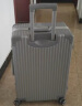梵地亚行李箱男铝框26英寸拉杆箱大容量飞机旅行箱包密码箱女皮箱子银 实拍图